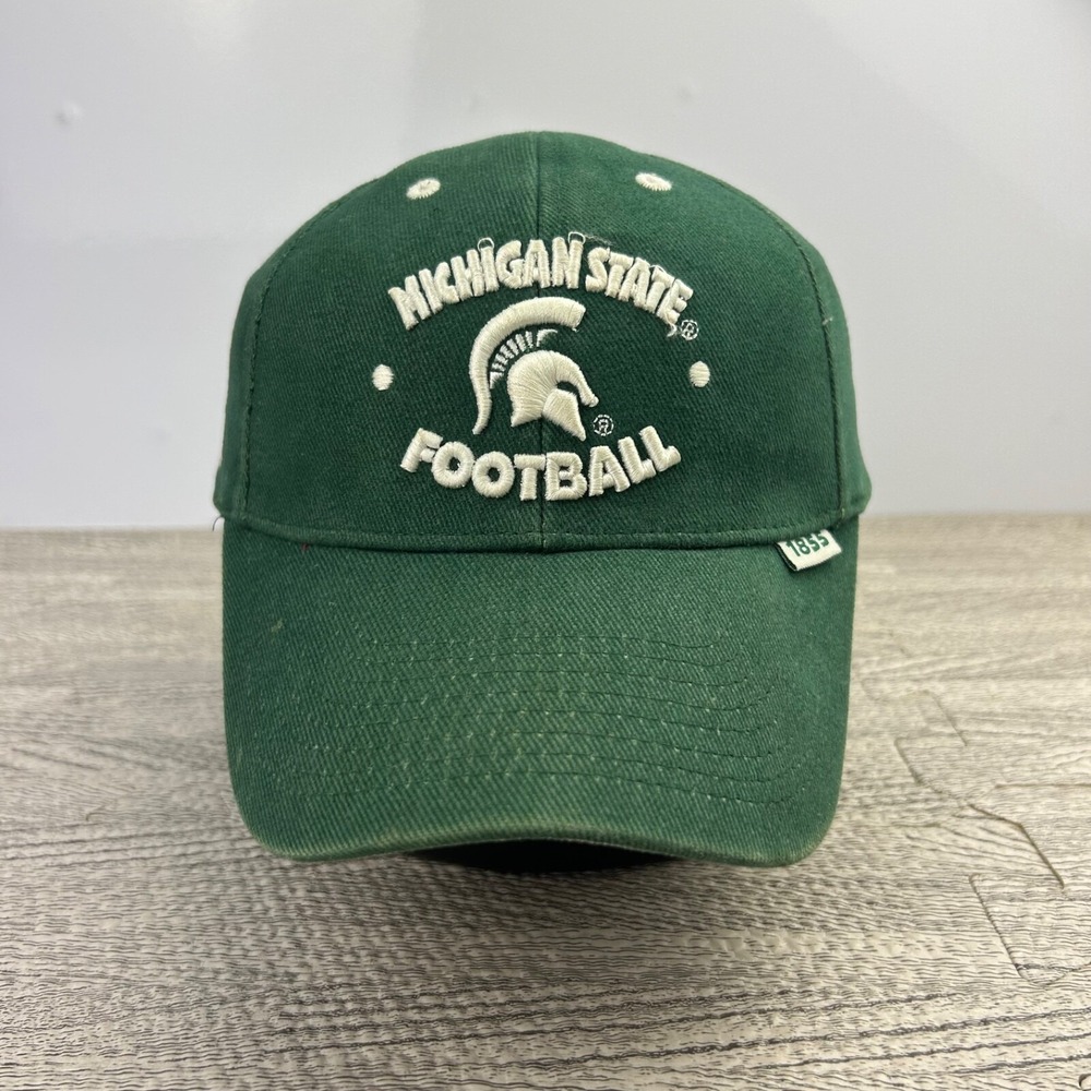 Vintage Starter Michigan State Hat Cap Strap Back Adjustable Green Spartans NCAA